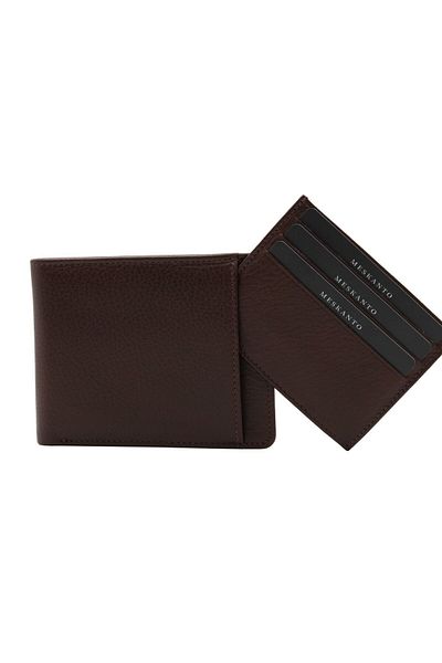 Meskanto Oscar Genuine Leather Men's Wallet with Hidden Card Holder Compartment