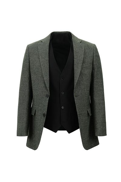 Abdullah Kiğılı Regular Fit Woolen Linen Suit with Combination Vest
