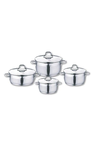 OLİKA Zeus 8 Piece Steel Pot Set with Strainer