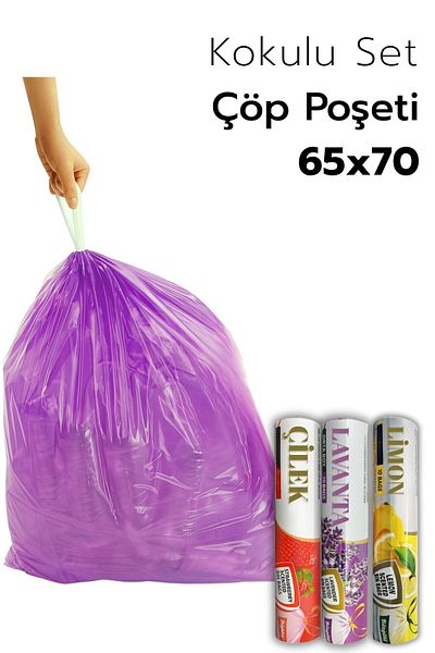 ARVALE 3 Rolls 30 Pieces Advantageous Package 65X70 Mega Size Drawstring Garbage Bag 60 Lt - |   Garbage Bag