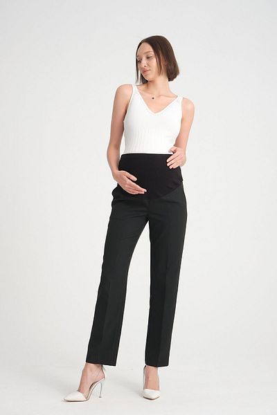 KATLİN MATERNİTY WEAR Maternity Fabric Pants Adjustable Waist Double Fabric