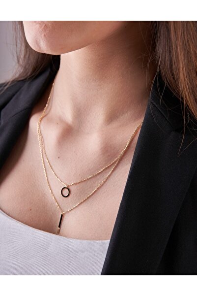 Goldstation 14 Ayar Altın Kolye Çift Sıralı