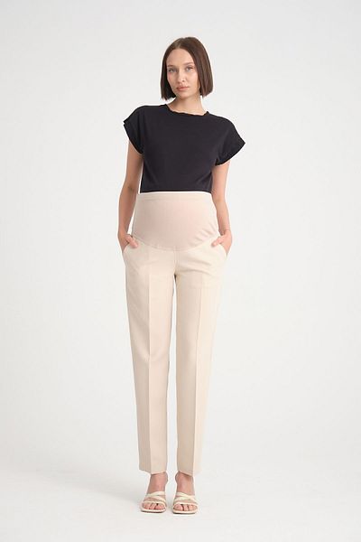 KATLİN MATERNİTY WEAR Maternity Fabric Pants Adjustable Waist Double Fabric