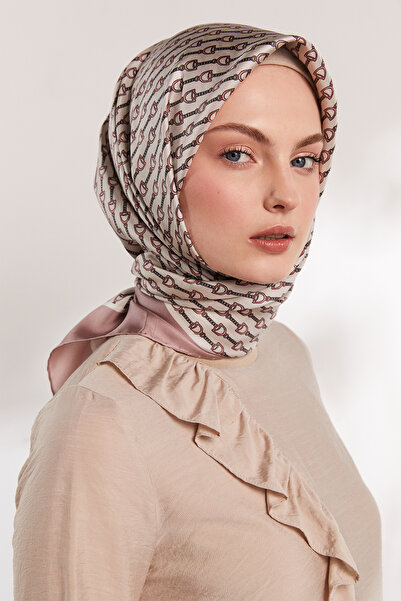 Setrms Örüntülü Twill İpek Eşarp