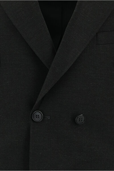 Kiğılı Slim Fit Dar Kesim Yünlü Kruvaze Takım Elbise