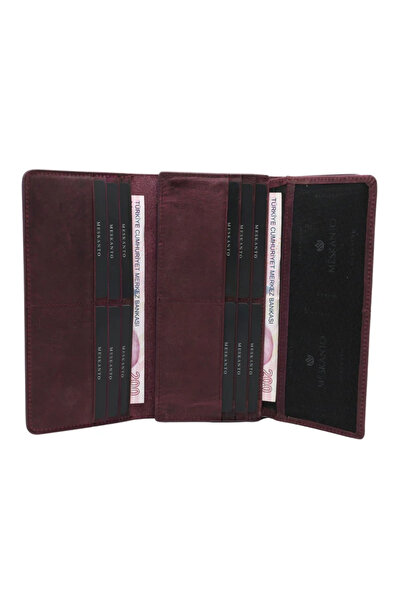 Meskanto Clarice Genuine Leather Women's Wallet with Phone Compartment