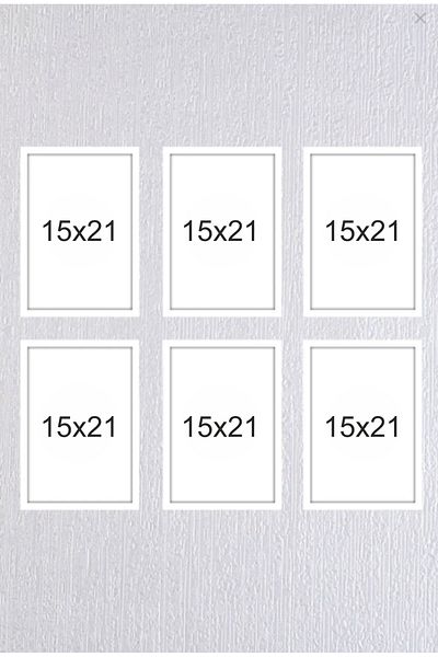 Araste Dekorasyon Set Cadru Alb 6 Bucăți (A5) 15x21 Produs Cadru Plastic