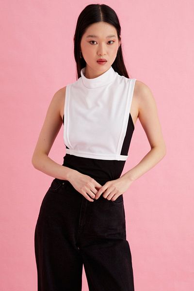 mirach Stand Collar Sleeveless Half Crop Neck Collar |   Soft Texture, Anti-Sweat Fresh Fabric Hijab Underwear