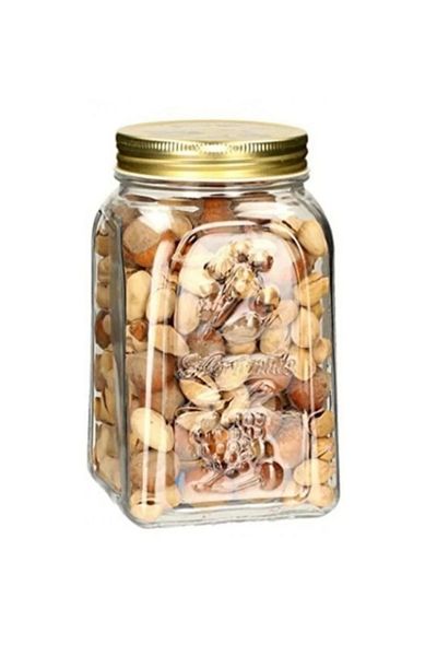 Paşabahçe 80390 Glass Jar with Metal Lid 1500 Cc