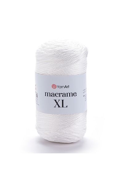 Yarnart Macrame Xl - Ață de tricotat manual Macrame Alb-154