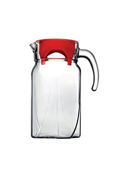 Paşabahçe 43544 Luna Kırmızı Kapaklı Cam Sürahi 1750 cc