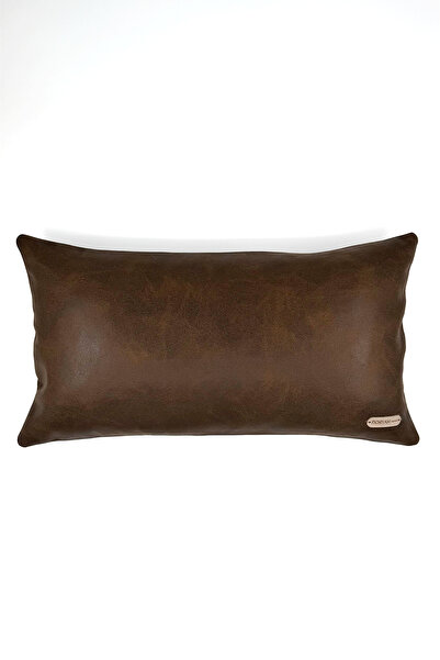 Doryan Home Flat Suni Nubuk Düz Açık Taba Antrasit Gri Açık Koyu Kahve Kiremit Dikdörtgen Kırlent Kılıfı 60x35