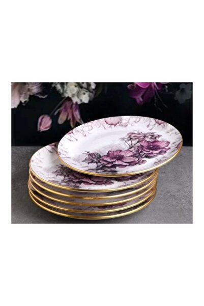 GÖNÜL MUTFAK Gönül GNL4365 Purple Seramik Servis Tabağı 6 Lı