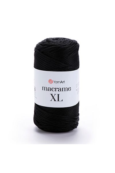Yarnart Macrame Xl - Μακραμέ Πλεκτό Χειροποίητο Σχοινί Μαύρο-148