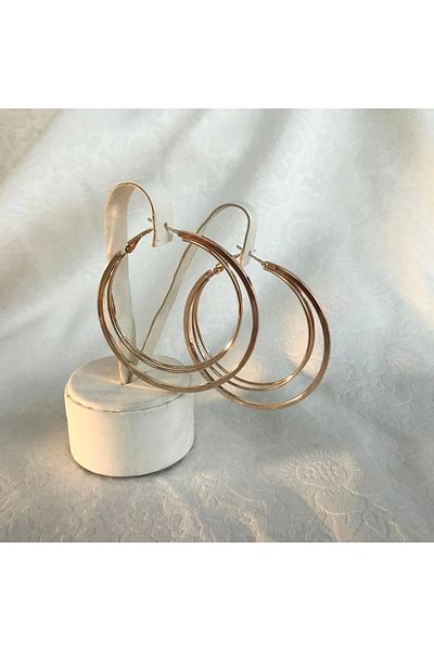 Arjew Gold Color Steel Triple Ring Cube