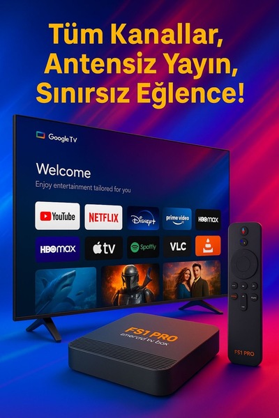 FS1PRO TEKNOLOJI 4K Android Tv Box - Media Player - İptv Box akıllı Tv kutusu