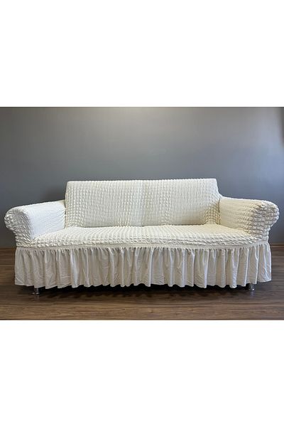 ARTUÇ Set canapea și canapea învelită din bumbac - cu fustă elastică, standard 3+3+1+1