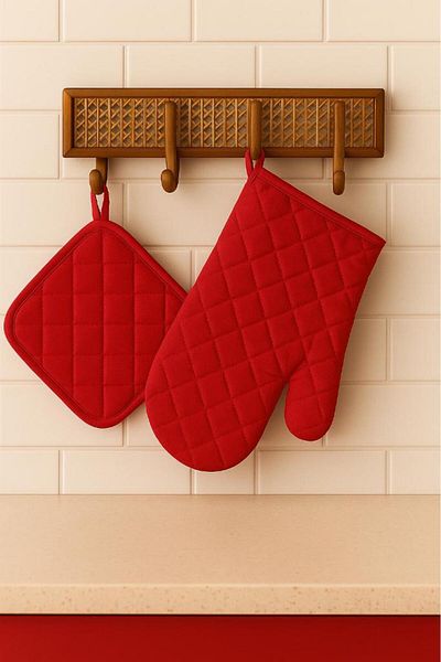 Miabella Home Oven Mitts Oven Holder Premium Heat Proof Kitchen Glove Holder Heat Resistant Gloves