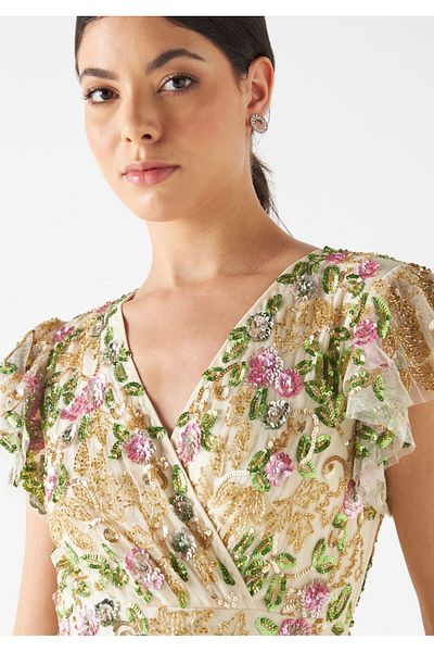 GATSBYLADY LONDON Enchanted Garden Embroidered Midi Dress