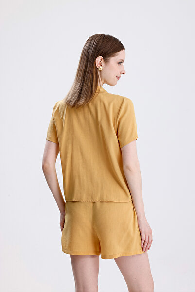 Laperissa Women's Summer Pajamas Set with Shorts Short Sleeve, Light Fabric Home Wear