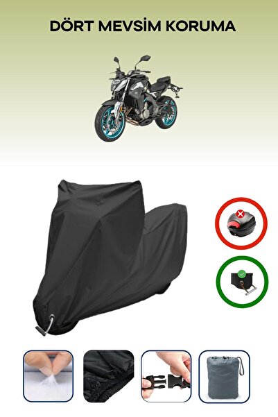 Breen قفل متوافق مع القماش المشمع للدراجات النارية الأسود لـ CF Moto 650MT، آ...