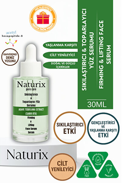 Naturix Sıkılaştırıcı & Toparlayıcı Yüz Serumu | Kahverengi Deniz Yosunu & Ac...