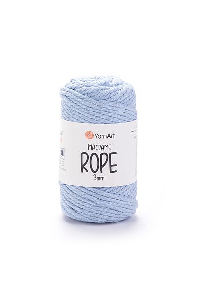 Yarnart Σχοινί Macrame 3 mm - Σχοινί Πλεκτομηχανής Μακραμέ Baby Blue-760
