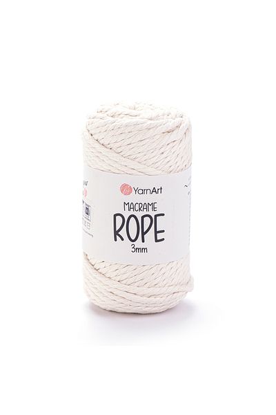 Yarnart Σχοινί Macrame 3 Mm - Σχοινί Πλεκτομηχανής Μακραμέ Υπόλευκο-752