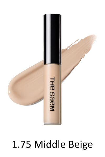 THE SAEM Uzun Süre Kalıcı Likit Kapatıcı Cover Perfection Tip Concealer - 1.75 Middle Beige (VİONİNE)