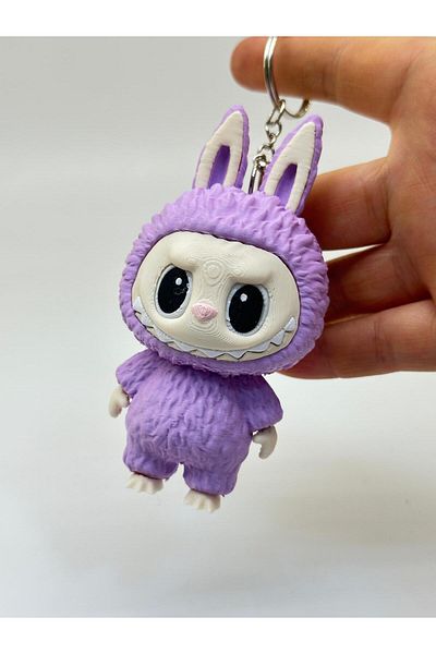 R&D Robotics Labubu Figure Keychain Pla |   Small Size |   9.5cm |   Lilac