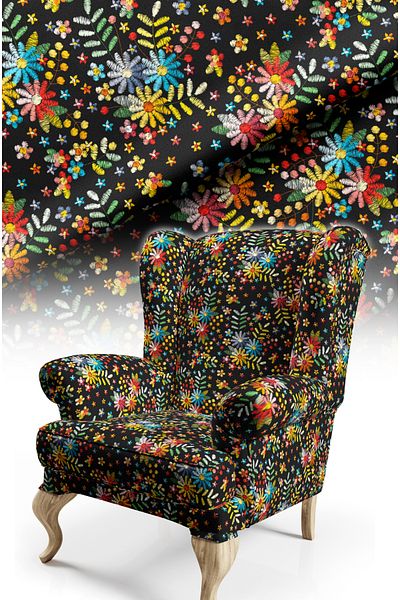 CANİLA Digital Printed Upholstery Sofa Fabric, Throw Pillow, Cushion Covering. Premium Fabric