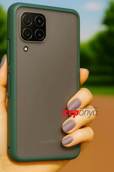 Musal Huawei P40 Lite Kılıf Mat Yüzey Renkli Kenar Silikon