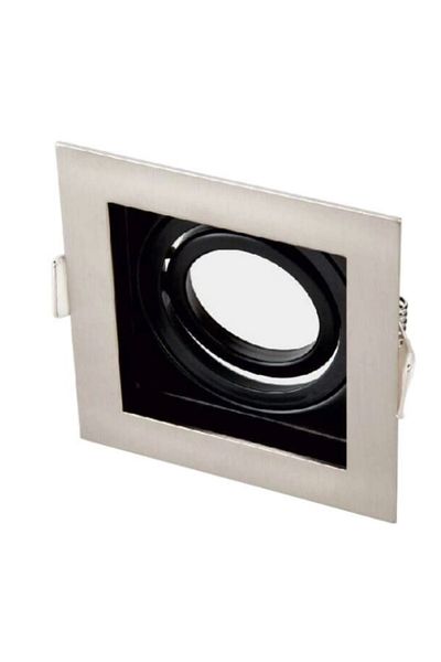 Cata Pars Satin-Black Square Recessed Spot Gu-10 Cap (Without Bulb)