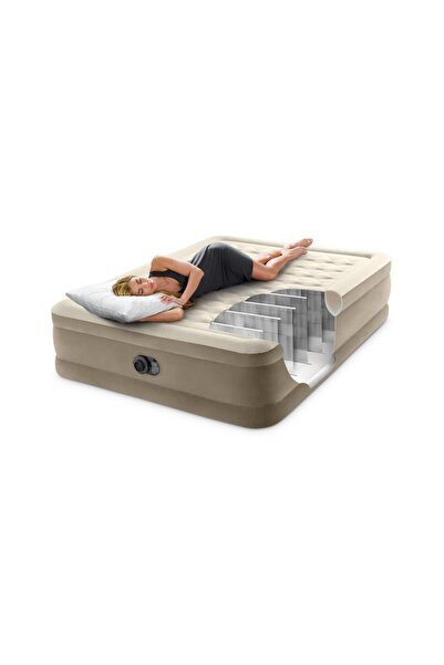 Blooma 64428 Çift Kişilik Şişme Yatak Elektrikli - Kadife Yüzey 152x203x46 Cm