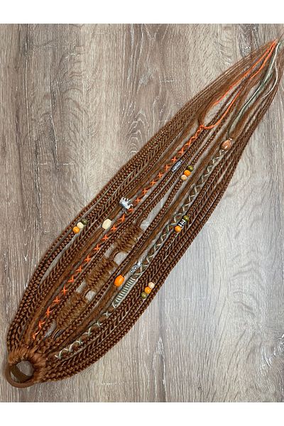 Selin Bengi 15-Piece Rasta Mix African Braided Buckle - Copper
