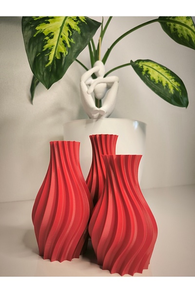 Mutu Store 3'lü Dekoratif Vazo Seti