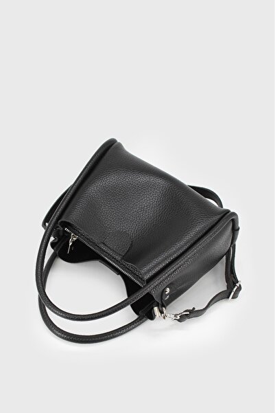 LUNABLU Women's Bag Black Three Compartment Special Design Faux Leather Hand and Shoulder Bag