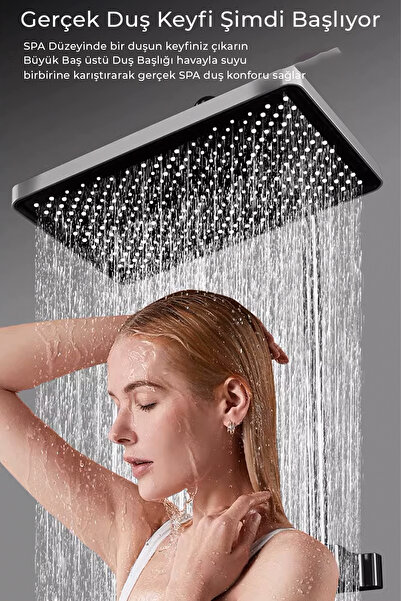 ROBO Dijital Led Göstergeli Piyano Tuşlu Termostatik Banyo Batarya Duş Sistemi
