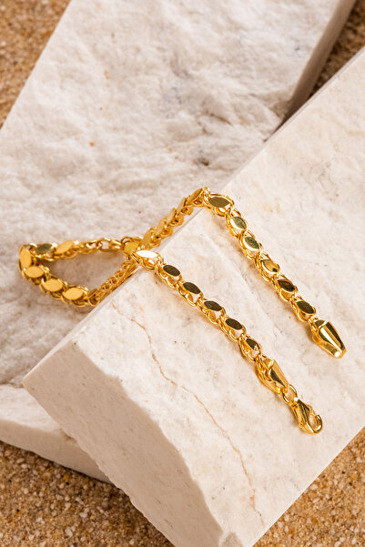 Safir Kuyumculuk Altın 14 Ayar Pullu Bileklik - Altın Pullu Halep Bileklik - ...