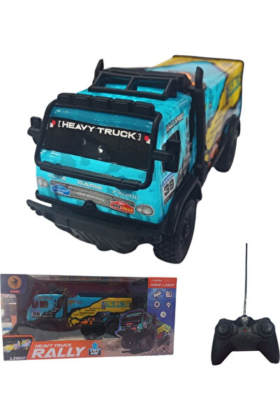 Boratila Toys 1:20ışıklı Demolu Full Fonksiyon Uzaktan Kumandalı Mavi-turuncu Şarjlı Kamyonet