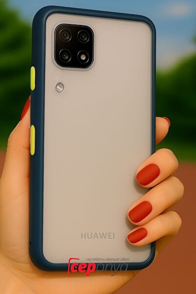 Musal Huawei P40 Lite Kılıf Mat Yüzey Renkli Kenar Silikon