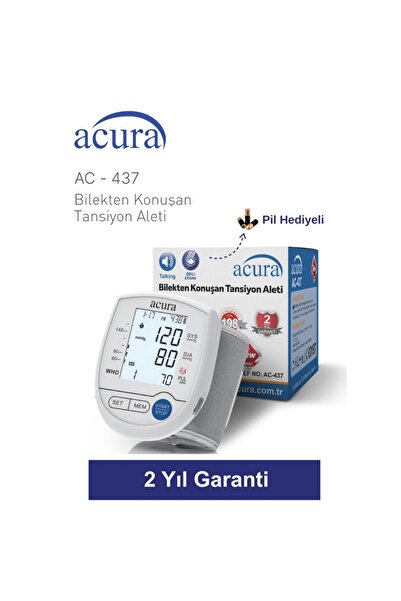 Acura Tansiyon Aleti Bilekten Ölçer (türkçe Konuşan Model) Ensiga Ac437