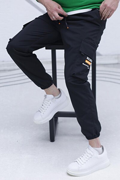 WAFRA Erkek Jogger Kargo Cepli Paraşüt Pantalon (DAR KESİM)