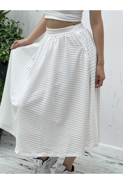 Ceylen Fusta maxi tricotată căptușită