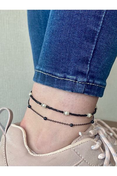 etniko Special Design Handmade Multiple Women's Anklet