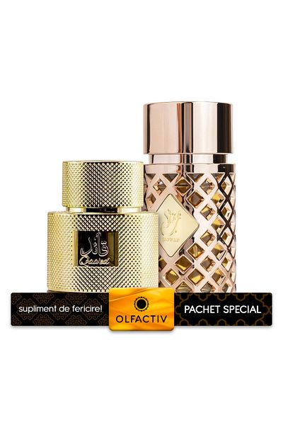 lattafa Pack of 2 perfumes Qaaed 100 ml and Jazzab Gold 100 ml