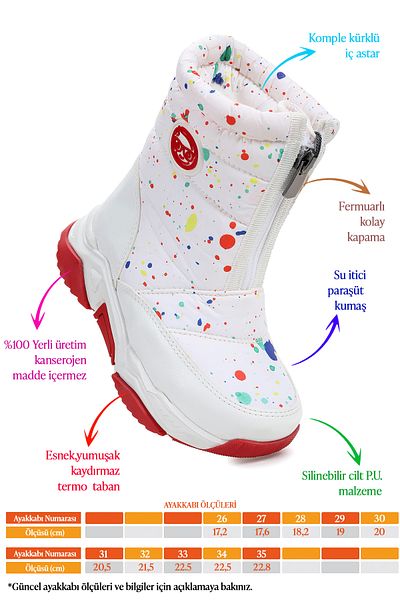 Kiko Kids Mars Girls' Snow Boots με φερμουάρ