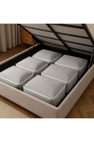 CARO HOME 6 Li Advantage Set Kapi̇Tone Special Fabric Waterproof Zippered Storage Bag