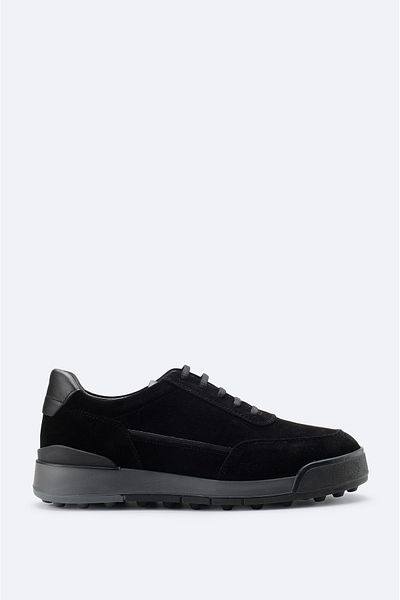Avva Men's Black Suede Lace-Up Casual Shoes A42Y8009