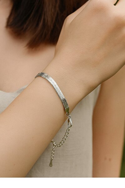 Çelik Unisex 316 L Paslanmaz Italyan Kesim Gümüş Renk Ayarlanabilir Balık Sır...